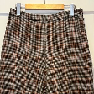 Aritzia Wilfred Plaid Heritage Check Cropped Flat Fronted Kick Flare pants